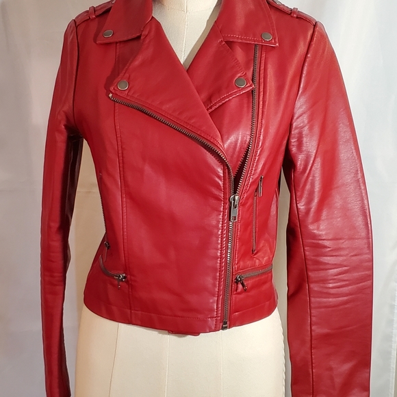 red leather jacket forever 21